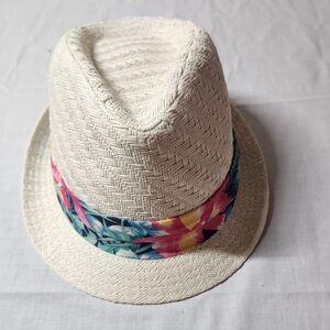 Panama Jack Cream Hat with Floral Band